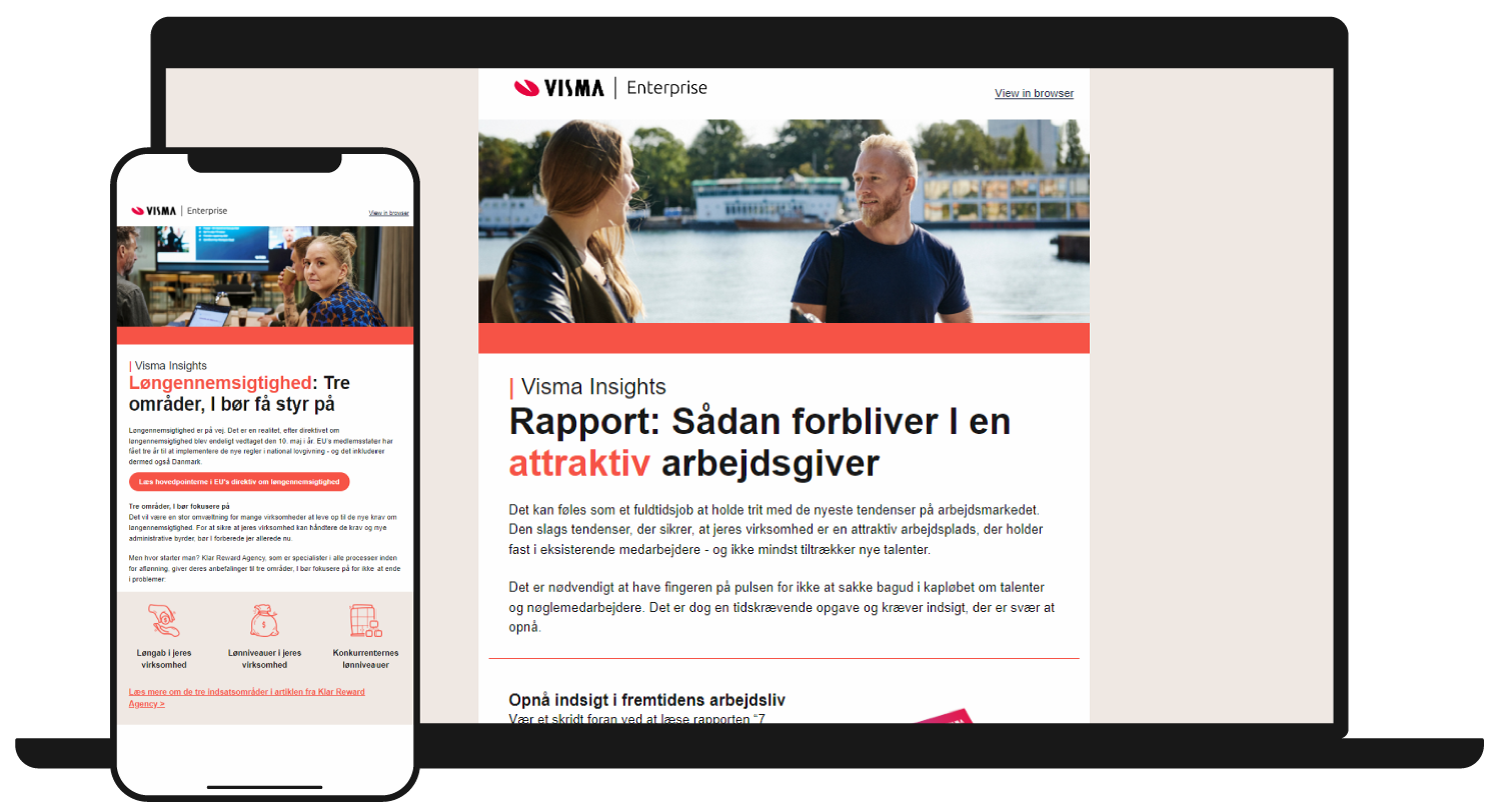 Mockup af nyhedsbrev
