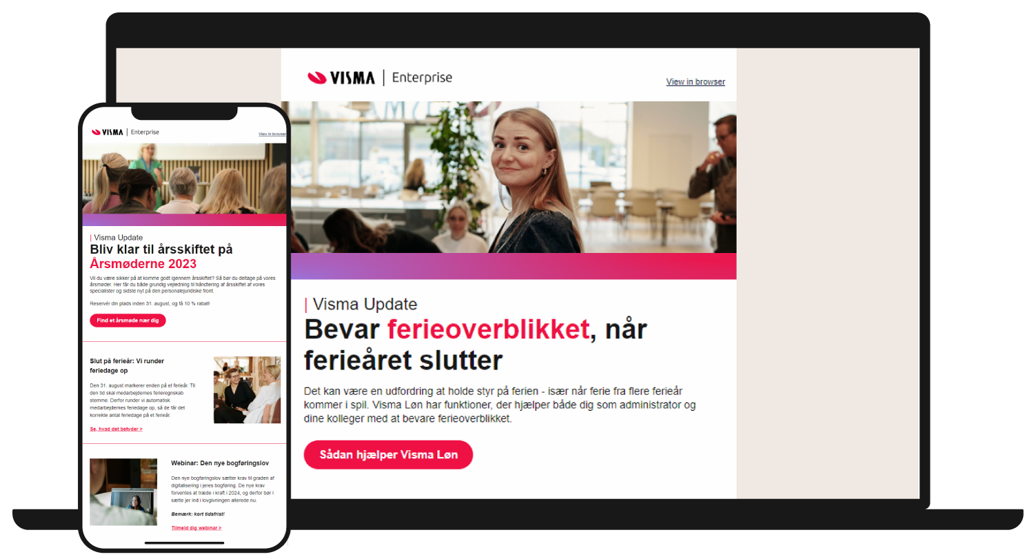 Mockup af nyhedsbrev